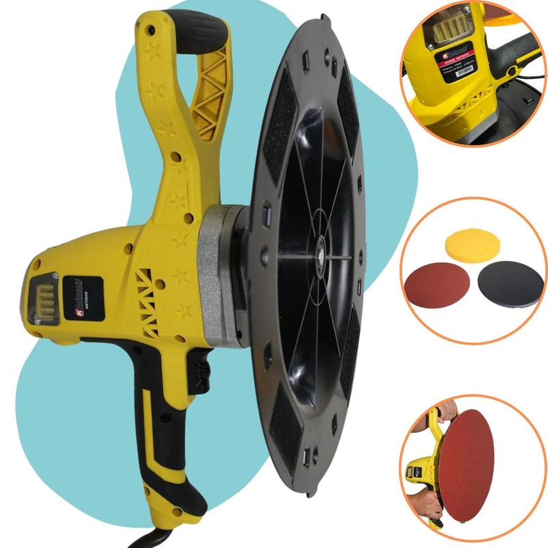 Desempenadeira Elétrica para Reboco Nakasaki 1300w Com 3 discos